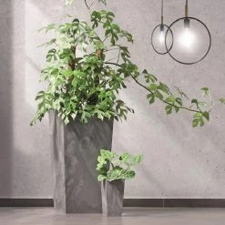 Prosperplast [Made In Poland] Urbi Square Effect Pot (325x325x610mm) Terracotta + Self Watering System [Bundle Deal] Gardening Supplies