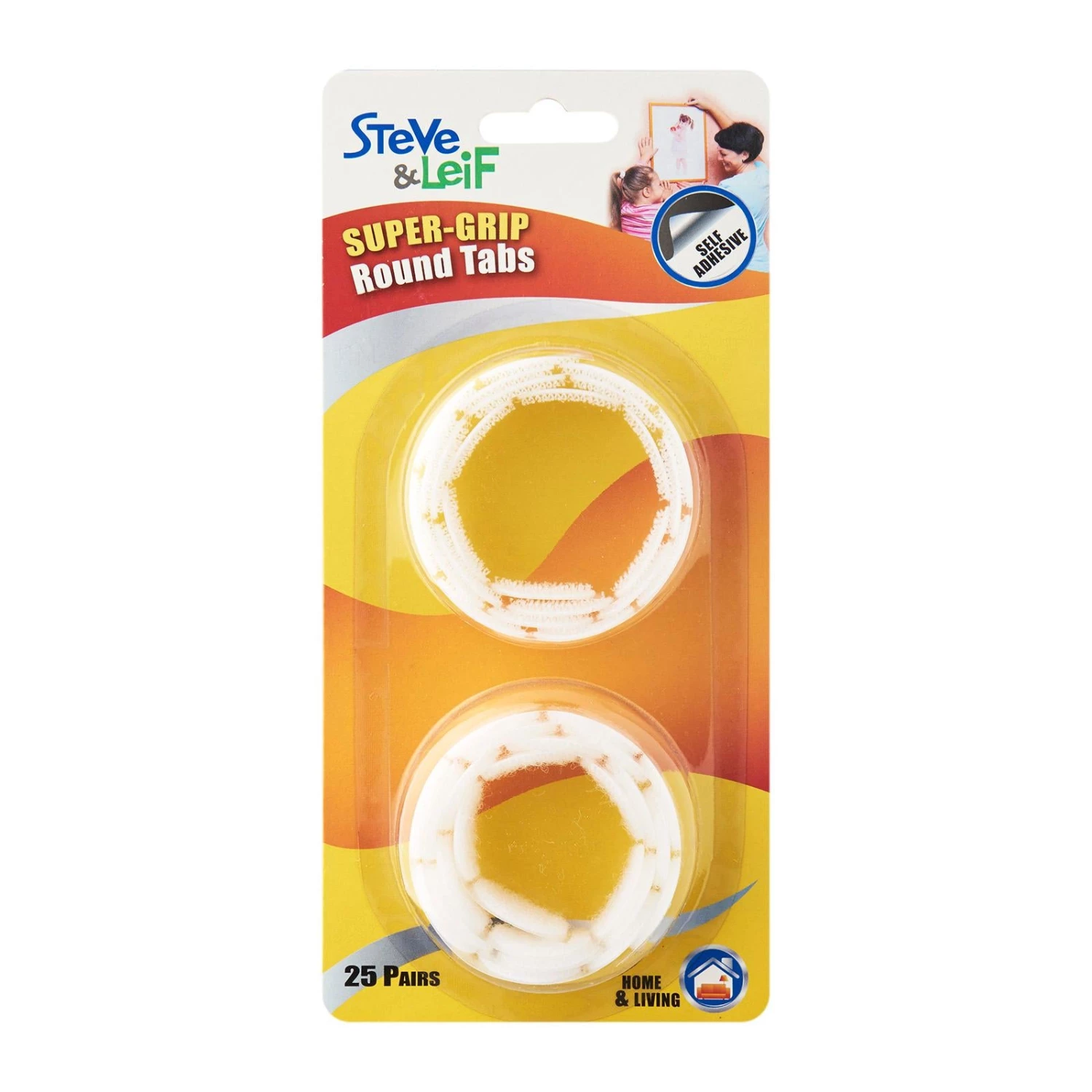 Steve & Leif Home & Lifestyle SuperGrip White Hook And Loop Round Tabs (25 Sets) 3 Steve & Leif Home & Lifestyle SuperGrip White Hook And Loop Round Tabs (25 Sets)