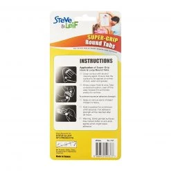 Steve & Leif Home & Lifestyle SuperGrip White Hook And Loop Round Tabs (25 Sets)