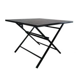 Steve & Leif Black Campsite Outdoor/Indoor 5pcs Square Table & Chair Set Home & Lifestyle