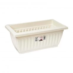 Baba Gardening Supplies Planter Box 336MM X 187MM (Zen White)