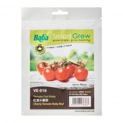 Baba Hybrid Cherry Tomato Ruby Red Seeds VE-016 (30 Seeds) Gardening Supplies