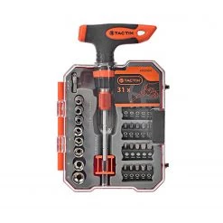 Tactix DIY & Power Tools 31 Pcs Ratchet T-Handle Set