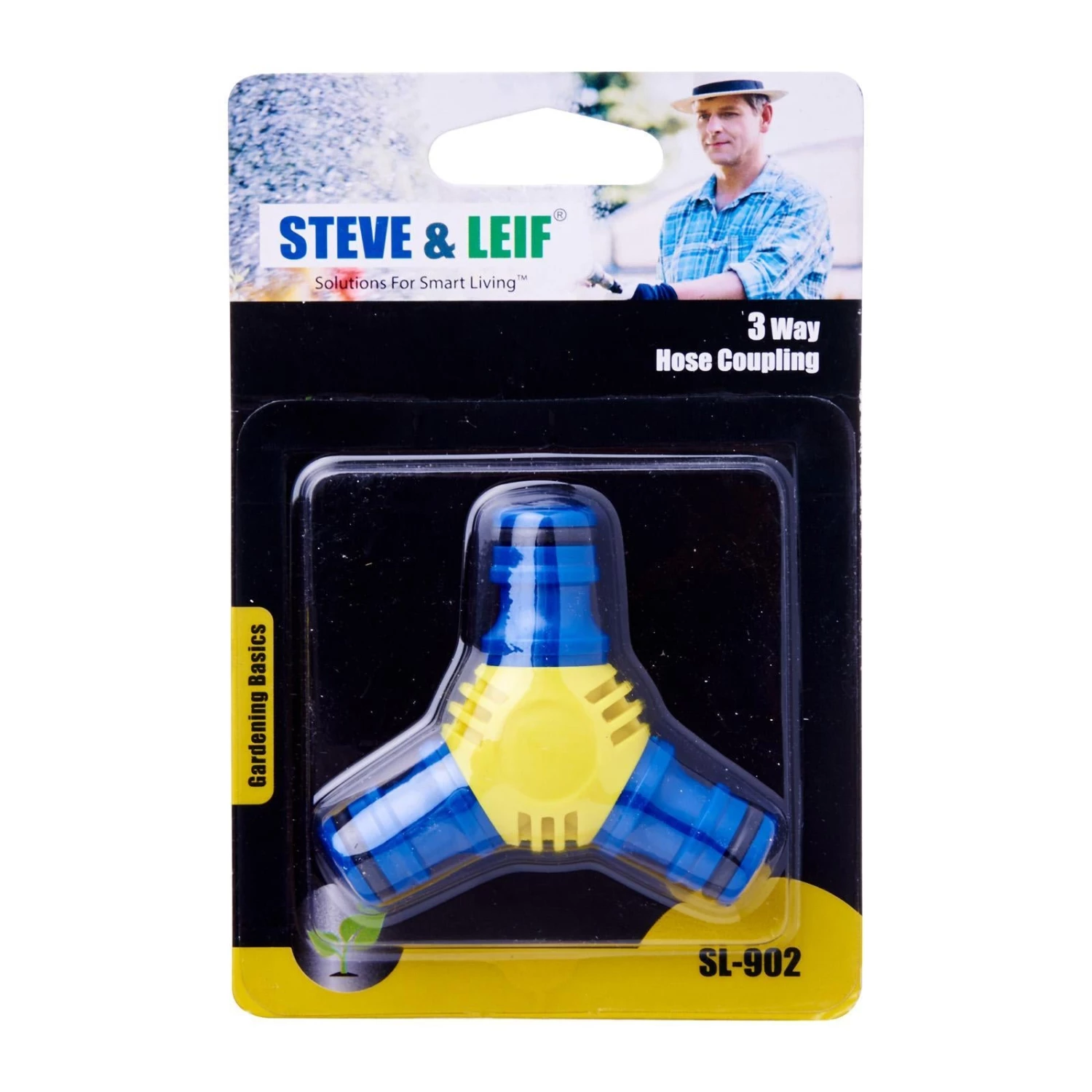 Steve & Leif Premium 3 Way Hose Coupling Gardening Supplies 3 Steve & Leif Premium 3 Way Hose Coupling Gardening Supplies