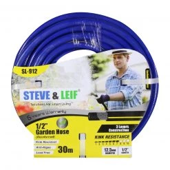 Steve & Leif 1/2" 30M Blue/Yellow Garden Hose Gardening Supplies
