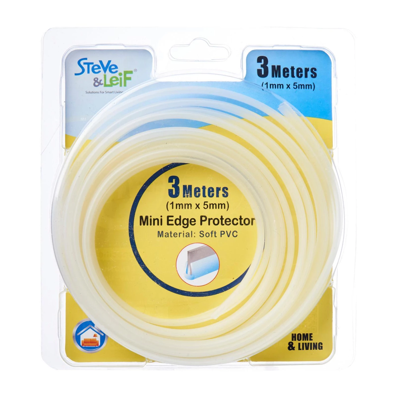 Steve & Leif Mini Clear Edge Protector 3m (1mm X 5mm) 3 Steve & Leif Mini Clear Edge Protector 3m (1mm X 5mm)