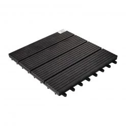Steve & Leif Gardening Supplies [5 Pcs] DIY Wooden Composite Flooring Dark Grey (300MMx300MM)