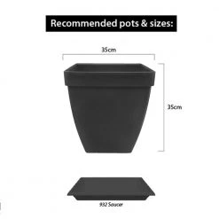 Baba Gardening Supplies BI-SP-350 Helen Square Plant Pot 35cm