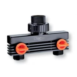 Claber 8589 M. THREADED 2-WAY ADAPTOR 3/4" Gardening Supplies