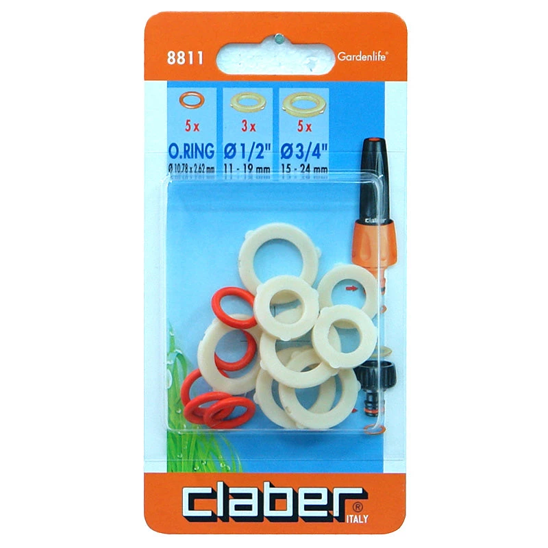Claber Gardening Supplies 8811 O RING AND WASHER SET 3 Claber Gardening Supplies 8811 O RING AND WASHER SET