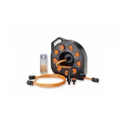 Claber Gardening Supplies 8974 AQUAPASS HOSE REEL SET WITH 15M HOSE AND ADJUSTABLE SPRAY