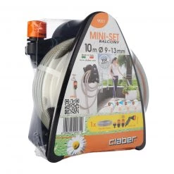 Claber Gardening Supplies 9031 MINI-SET BALCONY HOSE REEL WITH 10M HOSE AND MULTI-FUNCTION SPRAY PISTOL - Made In Italy