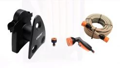 Claber Gardening Supplies 9031 MINI-SET BALCONY HOSE REEL WITH 10M HOSE AND MULTI-FUNCTION SPRAY PISTOL - Made In Italy