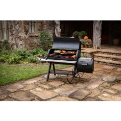 Char-Broil Barbecue Grill Oklahoma Joe's Longhorn Reverse Flow Offset Smoker BBQ Grill (Anthem Series)