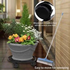 Gardening Supplies Steve & Leif Round Metal Plant Trolley 27cm 30 Gardening Supplies Steve & Leif Round Metal Plant Trolley 27cm