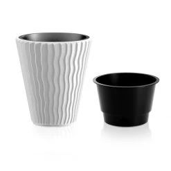 Prosperplast Sandy Vertical Wave Pot (297 X 330mm)