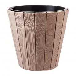 Prosperplast Woode Wood Grain Pot (299x281mm) Gardening Supplies