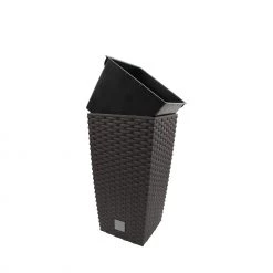 Prosperplast Rato Square Basket Weave Flower Pot (170x324mm) Gardening Supplies 20 Prosperplast Rato Square Basket Weave Flower Pot (170x324mm) Gardening Supplies