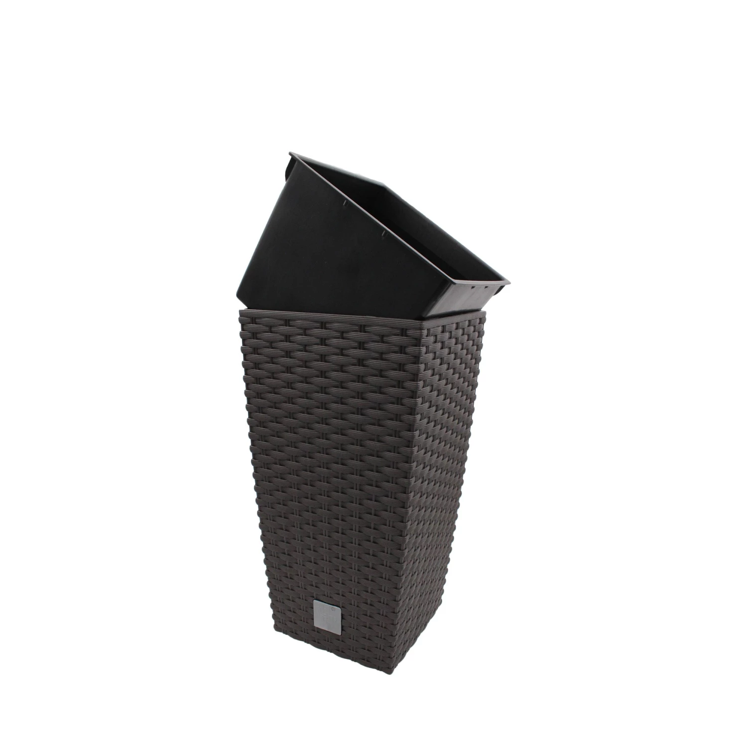 Prosperplast Rato Square Basket Weave Flower Pot (170x324mm) Gardening Supplies 10 Prosperplast Rato Square Basket Weave Flower Pot (170x324mm) Gardening Supplies