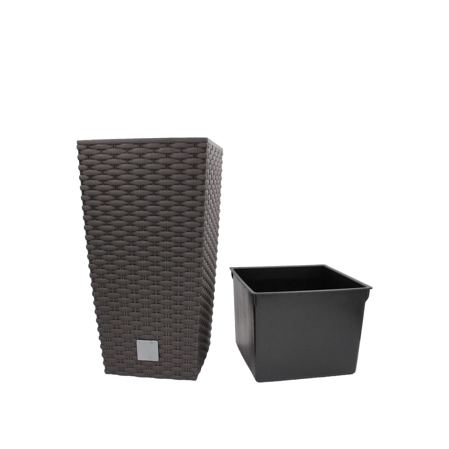 Prosperplast Rato Square Basket Weave Flower Pot (170x324mm) Gardening Supplies 9 Prosperplast Rato Square Basket Weave Flower Pot (170x324mm) Gardening Supplies