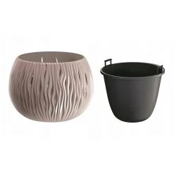 Prosperplast Gardening Supplies Sandy Bowl Vertical Wave Pot (290x190mm)