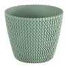 Prosperplast Splofy Round Basket Wave Pot (157x132mm) - Green