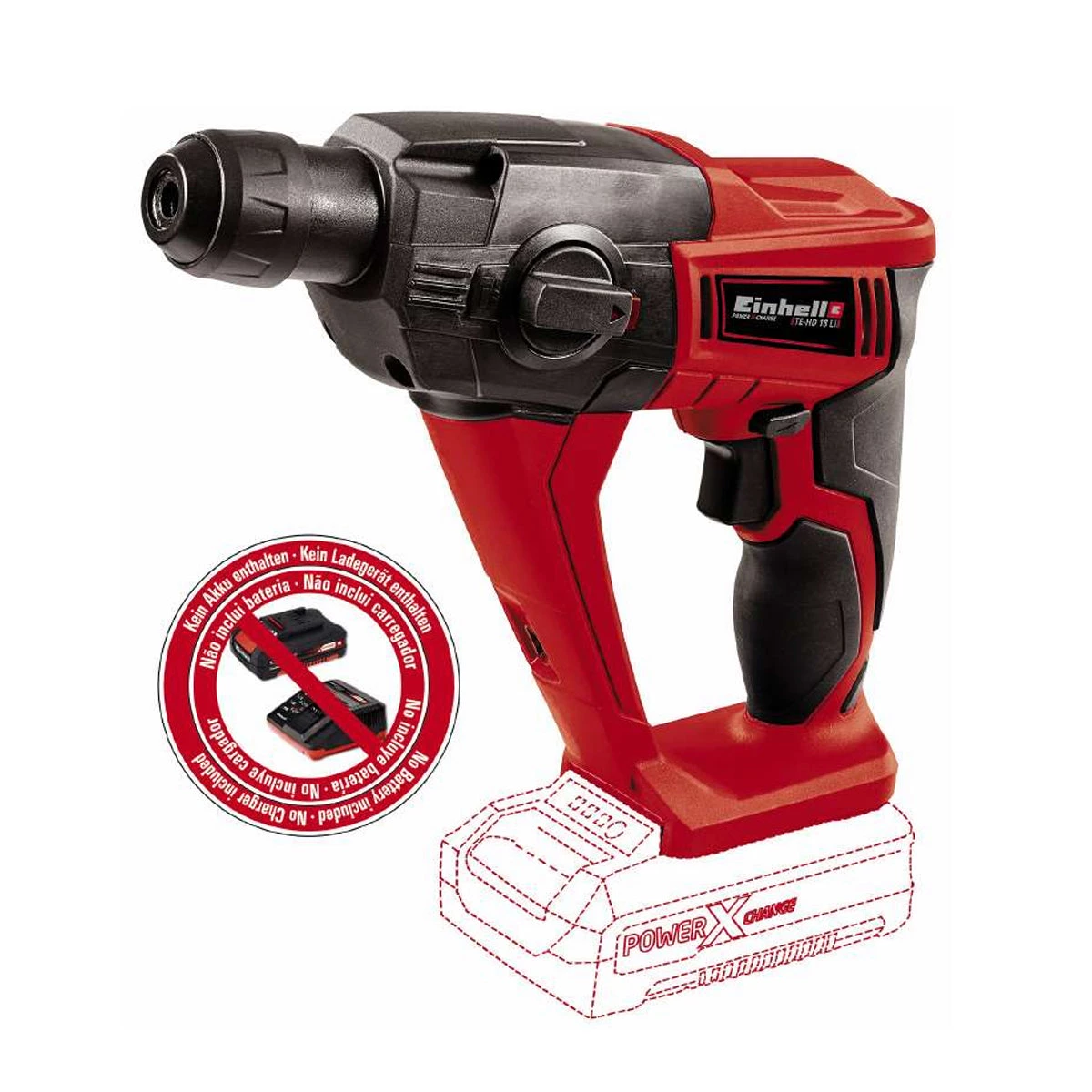 Einhell Cordless Rotary Hammer TE-HD 18 Li-Solo 3 Einhell Cordless Rotary Hammer TE-HD 18 Li-Solo