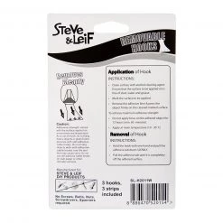 Steve & Leif Small Removable Hooks (3 Pcs) White Home & Lifestyle