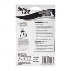 Steve & Leif Medium Removable Hooks (2pcs) White