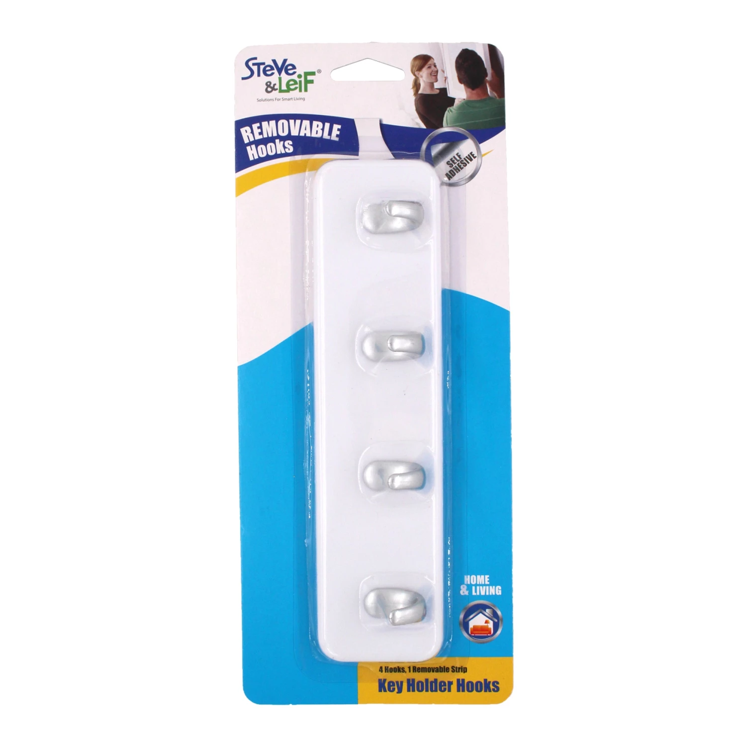 Steve & Leif Home & Lifestyle White Removable Key Holder Hook 3 Steve & Leif Home & Lifestyle White Removable Key Holder Hook