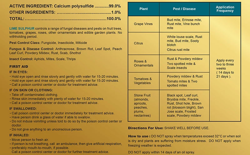 Others Lime Sulphur Spray (500ml) - Pest / Fungus / Insects / Disease Control Gardening Supplies 5 Others Lime Sulphur Spray (500ml) - Pest / Fungus / Insects / Disease Control Gardening Supplies