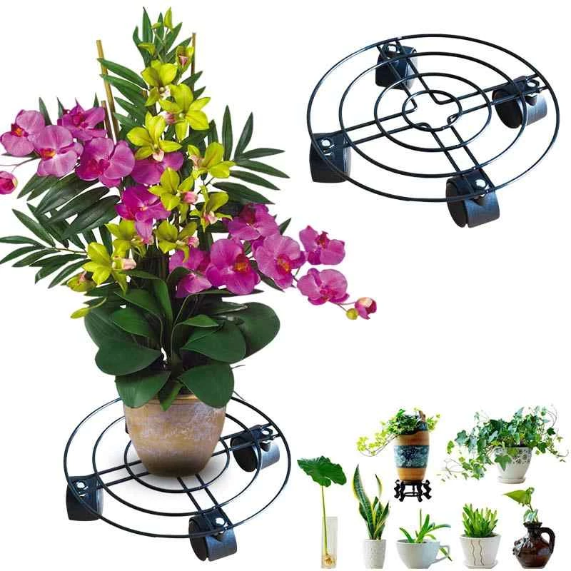 Gardening Supplies Steve & Leif Round Metal Plant Trolley 27cm 10 Gardening Supplies Steve & Leif Round Metal Plant Trolley 27cm