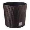Prosperplast [Made In Poland] Rato Tubus Round Basket Wave Pot (300x270mm) + Self Watering System [Bundle Deal]