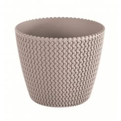 Prosperplast Gardening Supplies Splofy Round Basket Wave Pot (130x108mm)