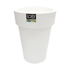 Prosperplast Lofly Slim Flower Pot (293x396mm) - White