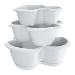 Prosperplast Respana Trio Pot (470x405mm) - White Gardening Supplies