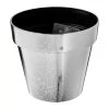 Prosperplast Gardening Supplies Silver Chrome Cube Pot (140x124mm)