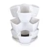 Prosperplast Coubi Stackable 3 Layers Herbal Pots (White) Gardening Supplies