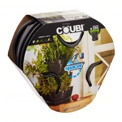 Prosperplast Coubi Stackable 3 Layers Herbal Pot (Dark Grey)