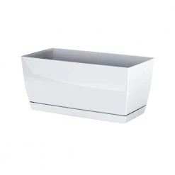 Prosperplast Coubi Rectangular Pot (290x142x136mm) - White Gardening Supplies