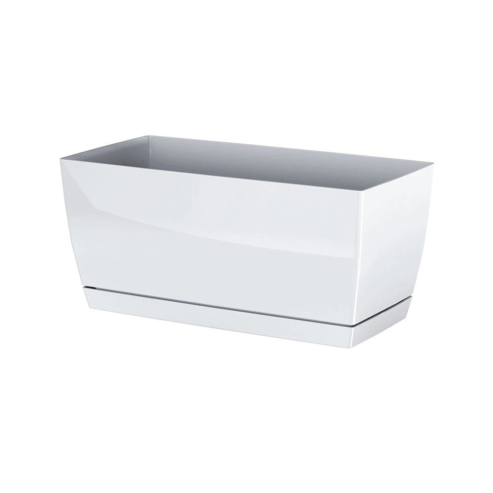 Prosperplast Coubi Rectangular Pot (290x142x136mm) - White Gardening Supplies 3 Prosperplast Coubi Rectangular Pot (290x142x136mm) - White Gardening Supplies