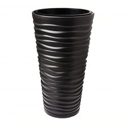 Prosperplast Sand Slim Horizontal Wave Pot (296x520mm) - Gray Stone Gardening Supplies