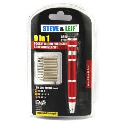 Steve & Leif 9-in-1 Pocket Micro Precision Screwdriver Set
