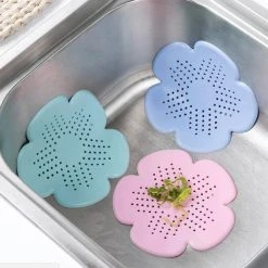 Steve & Leif 2Pcs Flower-Shaped Anti-Clog Silicone Mat (Assorted Colours)