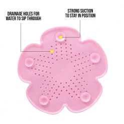 Steve & Leif 2Pcs Flower-Shaped Anti-Clog Silicone Mat (Assorted Colours)