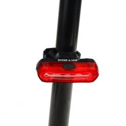 Steve & Leif Red Cosmic Rechargeable LED Bike Rear Lights With Silicon Strap