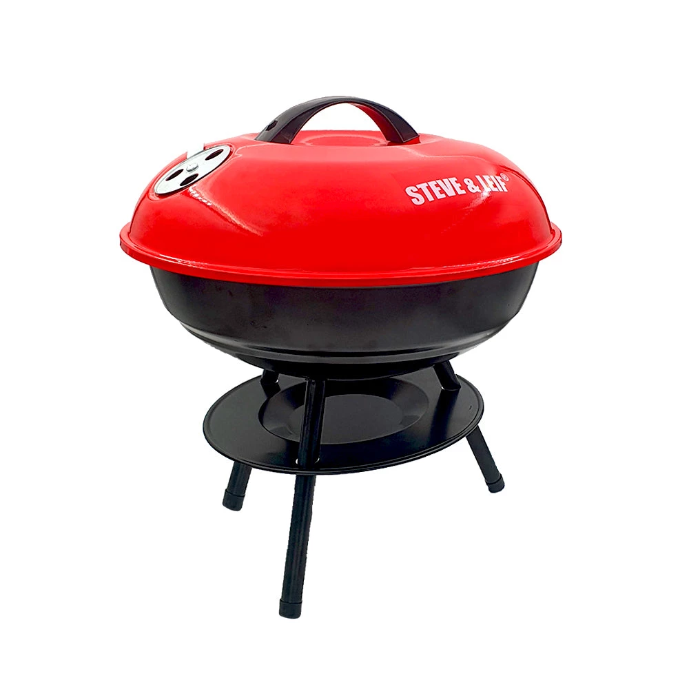 Steve & Leif Red Portable Charcoal BBQ Grill (36cmx40cm) 5 Steve & Leif Red Portable Charcoal BBQ Grill (36cmx40cm)