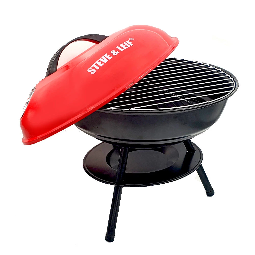 Steve & Leif Red Portable Charcoal BBQ Grill (36cmx40cm) 3 Steve & Leif Red Portable Charcoal BBQ Grill (36cmx40cm)