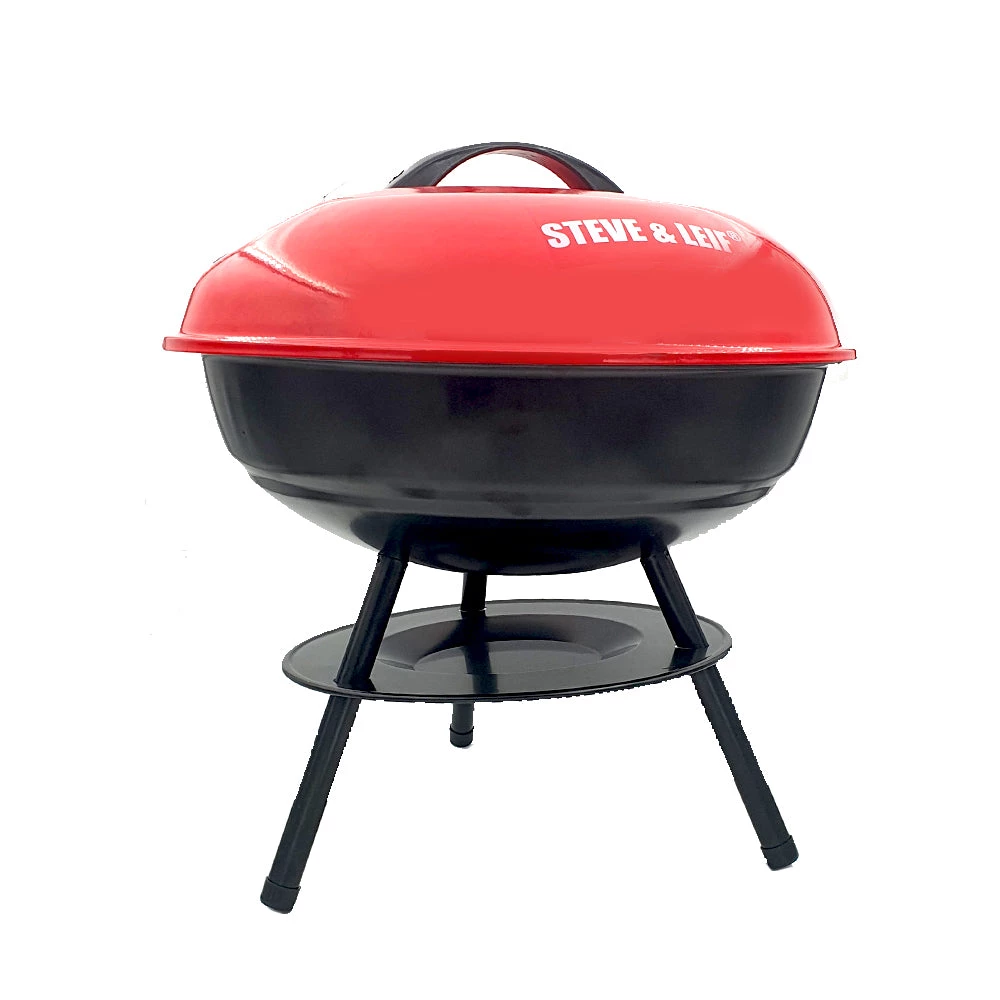 Steve & Leif Red Portable Charcoal BBQ Grill (36cmx40cm) 4 Steve & Leif Red Portable Charcoal BBQ Grill (36cmx40cm)