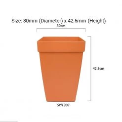 Baba BI-SPH-300 Santorini Square Pot (Cotta) Gardening Supplies